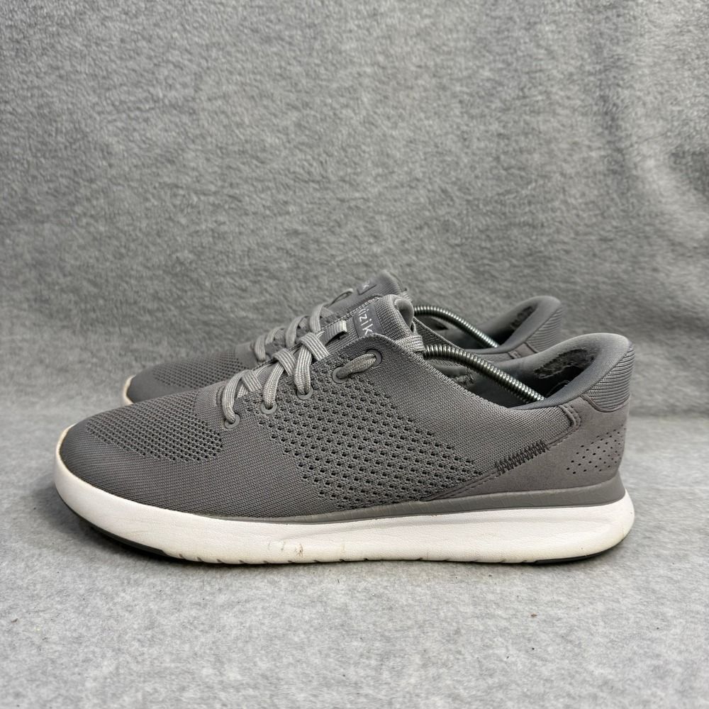 Kizik Shoes Mens Size 10 Athens Grey White Step in Comfort Recovery Sneakers